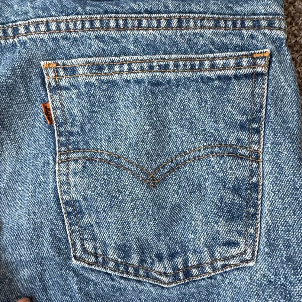 Vintage 1992 Levi's 505 Orange Tab Jeans Straight Leg Medium Wash USA VTG 36x30